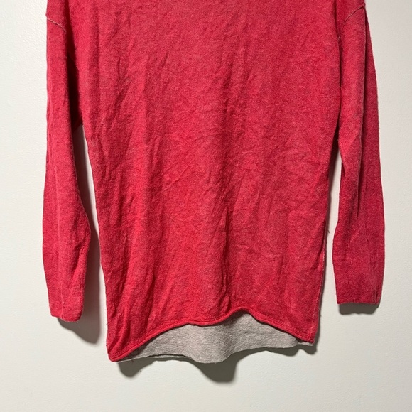 Pink & Gray Colorblock Crewneck Sweater Shirt - Picture 4 of 9